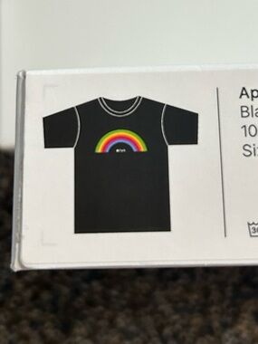 NWT NIB Apple Park toddler 2T rainbow arch t-shirt black cotton tee unisex boys